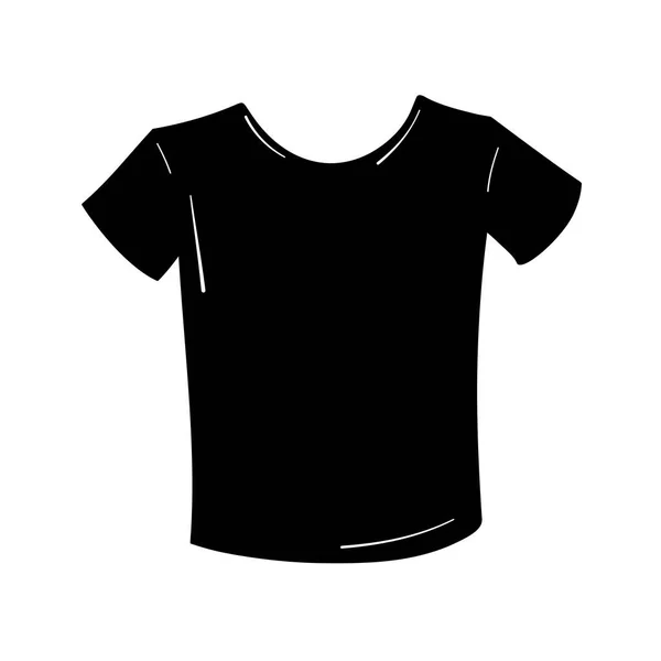 Blank Shirt Top Vector Silhouette — Stock Vector