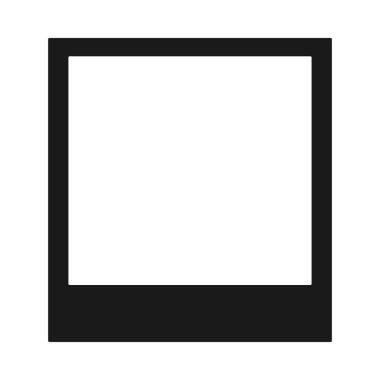 İzole edilmiş vektör simgesindeki fotoğraf çerçevesi için boş klasik film çerçevesi