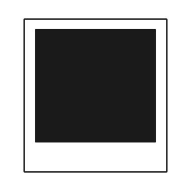 Vektör simgesindeki fotoğraf çerçevesi için boş vintage hazır film çerçevesi