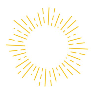 Vektör içinde güneş patlaması veya yıldız patlaması dairesi çerçevesi