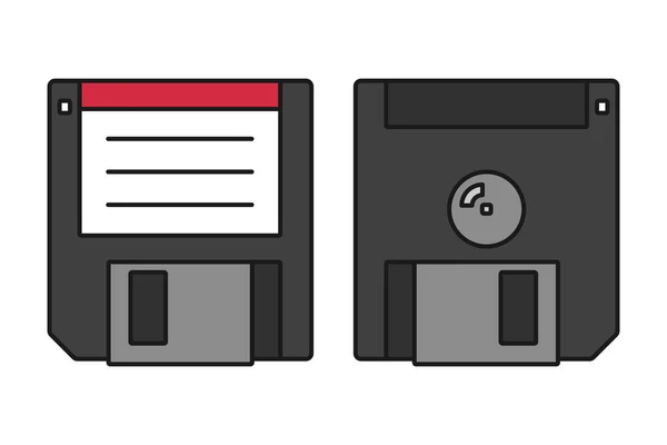 Дискета Дискета Хранения Данных Векторной Иконке — стоковый вектор