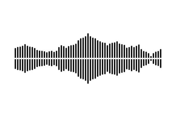 Форма Звукового Сигнала Музыкальной Частоты Векторной Иконке — стоковый вектор