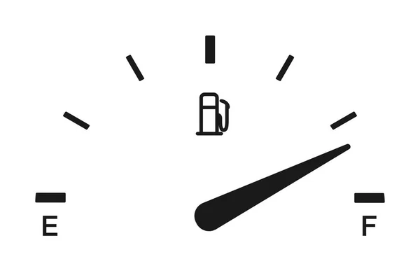 矢量图标内全油箱汽车仪表盘燃料计量 — 图库矢量图片