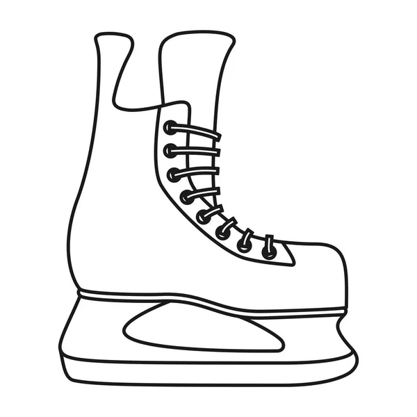 Ice Hockey Skate Ice Skating Boot Vector Icon — Stock Vector