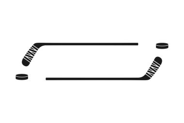 Buz hokeyi isim etiketi veya vektör simgesindeki çıkartma