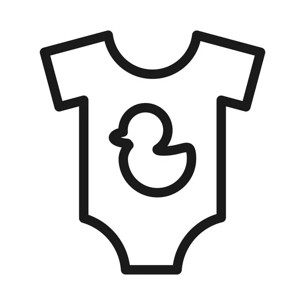 儿童服装矢量图标的新生儿保险杠或套头衫或连体 — 图库矢量图片