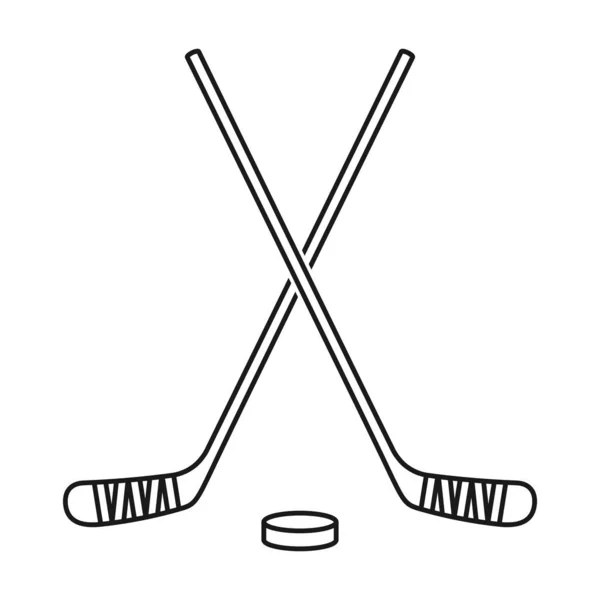 Ice Hockey Sticks Hockey Puck Logo Vector Icon — Stock Vector