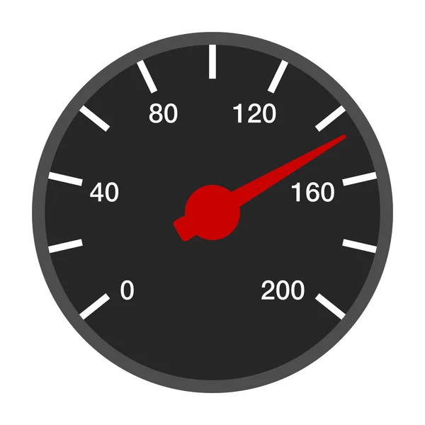 Indicateur Vitesse Tableau Bord Voiture Vitesse Guage Dans Icône Vectorielle — Image vectorielle