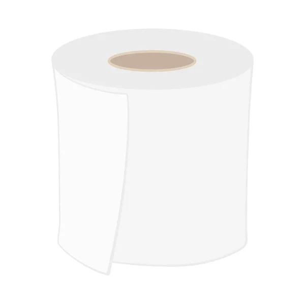 Toilet Paper Roll Toilet Tissue Vector Icon — Stock Vector