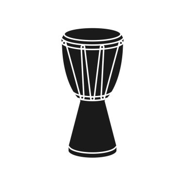Vektör simgesinde Afrika el davulu veya djembe davulu