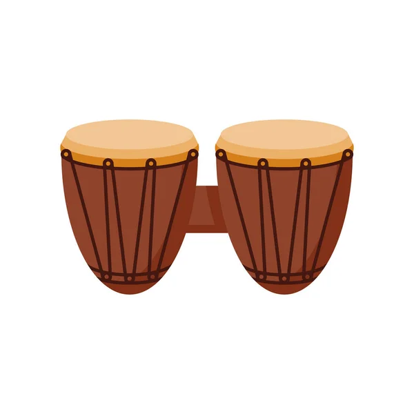 Tambor Mano Africano Tambor Bongo Icono Vector — Vector de stock