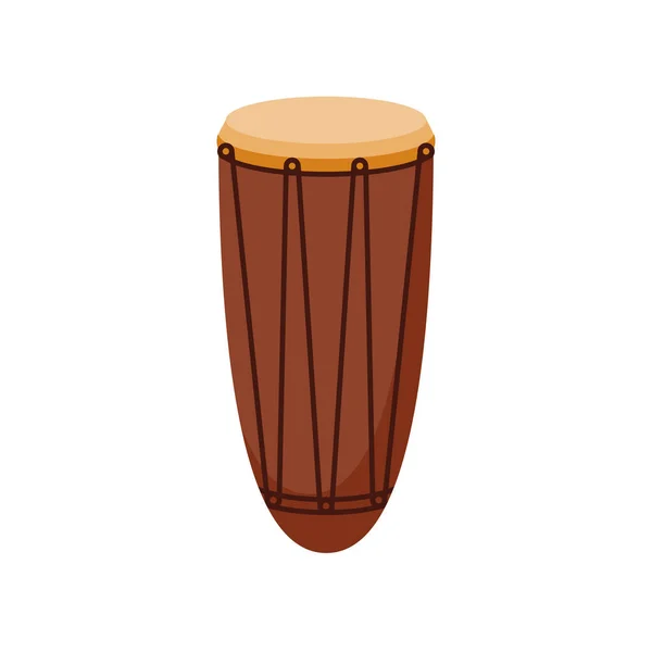 African Hand Drum Conga Drum Vector Icon — Stock Vector