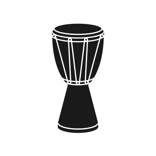 Tambor Mano Africano Tambor Djembe Icono Vector — Vector de stock