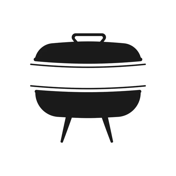 Grill Oder Grill Mit Kopierplatz Für Text Vektorsymbol — Stockvektor