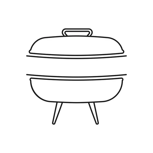 Barbecue Bbq Met Kopieerruimte Voor Tekst Vectoricoon — Stockvector