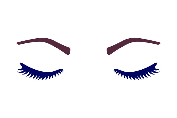 Wimpern Und Augenbrauen Oder Wimpern Und Augenbrauen Vektorsymbol — Stockvektor