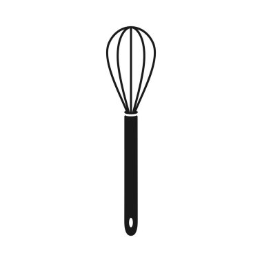 Vektör simgesinde pişirmek için el karıştırıcı çırpıcı