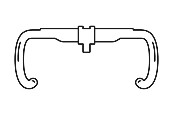 Manillar Barra Bajada Para Bicicleta Carretera Concepto Ciclismo Vector — Archivo Imágenes Vectoriales