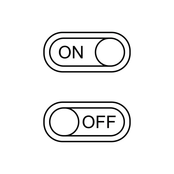 Botones Palanca Con Interruptor Encendido Apagado Icono Del Vector — Vector de stock