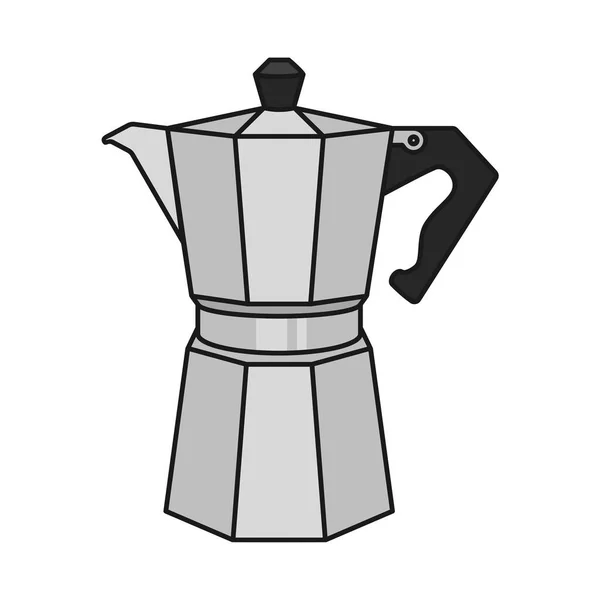 Stovetop Cafetera Espresso Icono Del Vector — Archivo Imágenes Vectoriales