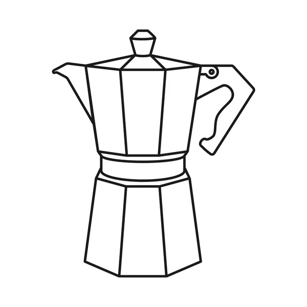 Stovetop Cafetera Espresso Icono Del Vector — Archivo Imágenes Vectoriales