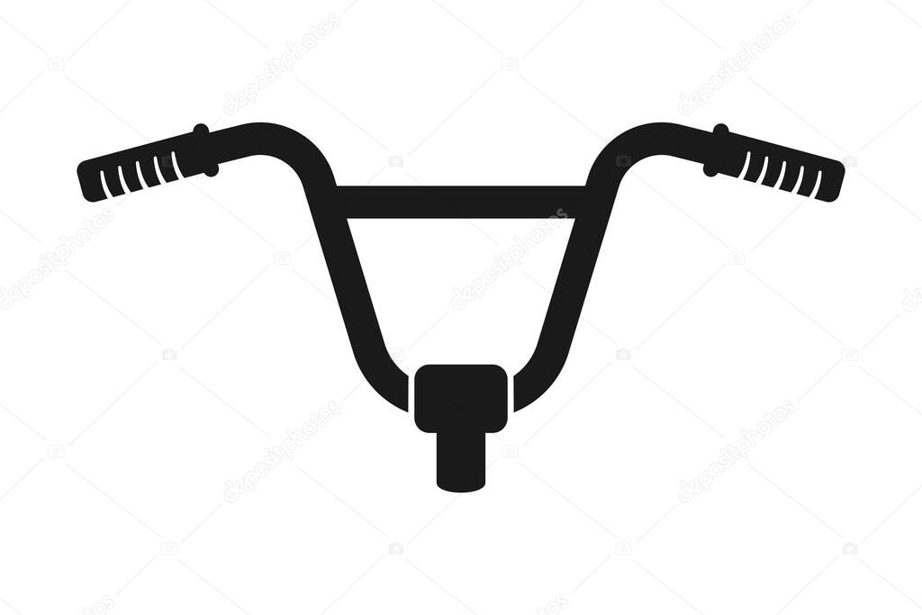 BMX style bike handlebars in vector