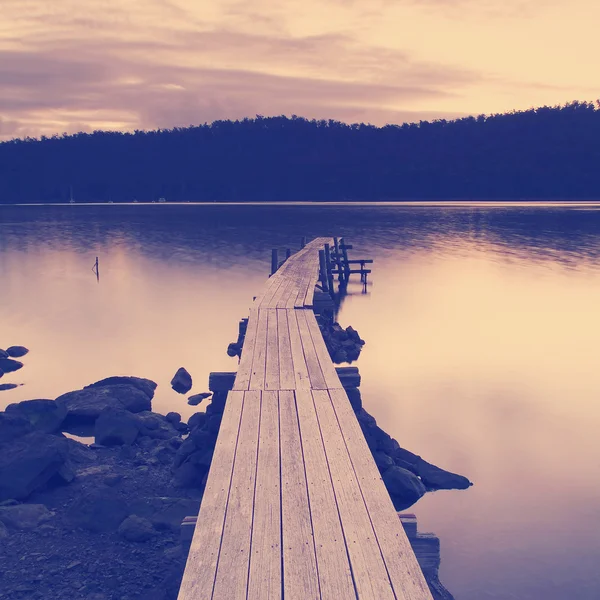 Přístavních mol západ slunce — Stock fotografie