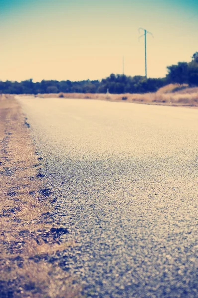 Borda Estrada Foco Superficial Para Conceito Segurança Rodoviária — Fotografia de Stock