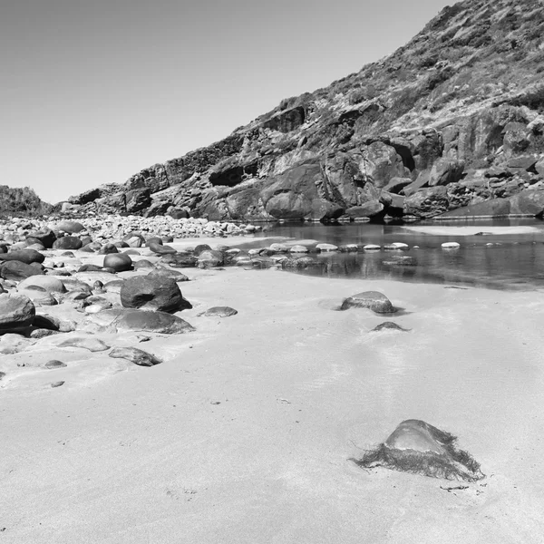 Półwysep Fleurieu Australii Południowej czarno-białe — Zdjęcie stockowe
