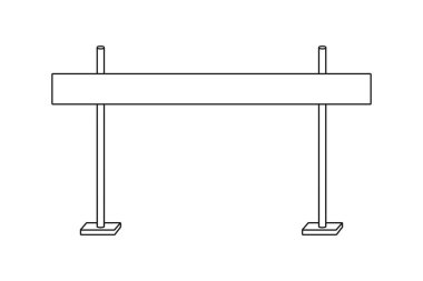Boş kopyalama alanı ana hatlı barikat işareti
