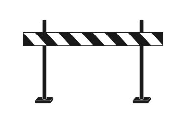 Siyah beyaz çizgili barikat levhası.