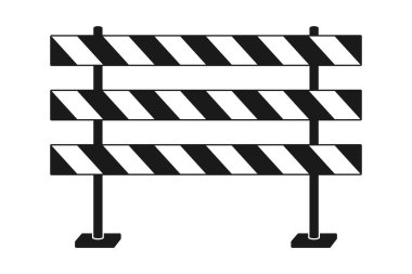 Siyah beyaz çizgili çıkmaz sokak işareti.