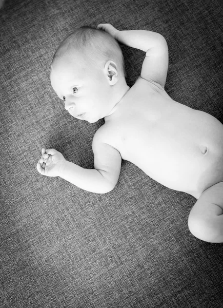 Baby Boy Black and White — Stock Photo, Image