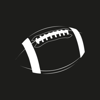 Futbol Vector Icon Amerikan futbol topu, her amaç için harika bir tasarım. Soyut arkaplan. Grafiksel element vektörü.