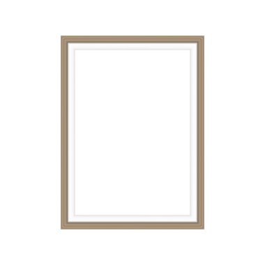 Gerçekçi resim çerçevesi beyaz arkaplanda izole edildi. Sunumların için mükemmel..