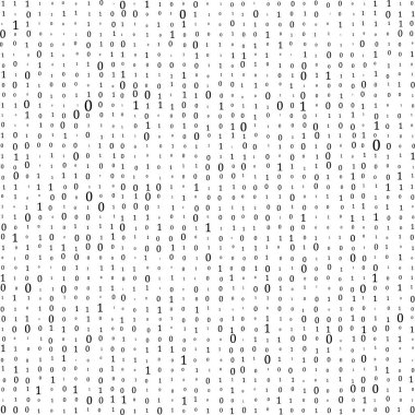 Soyut Matrix Arkaplanı. İkili Bilgisayar Kodu. Kodlama. Hacker konsepti. Vektör Arkaplan Resimleri