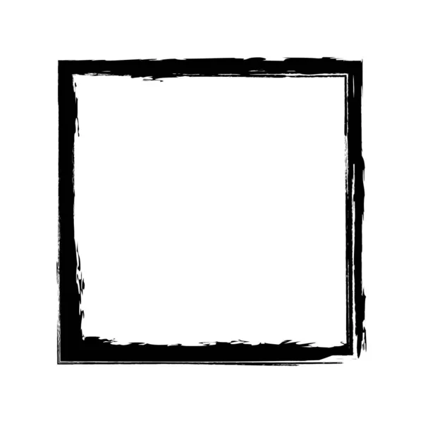 Pennellate Vettoriali Quadrate Vernice Sfondo Bianco Inchiostro Disegnato Mano Pennello — Vettoriale Stock