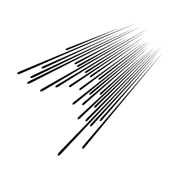 Vektorová černá radiální rychlostní čára prasknout pro pozadí designu nebo kreslené šablony. Prvek návrhu komiksu. Černobílá vektorová ilustrace. — Stockový vektor