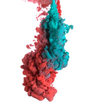 mavi ve kırmızı boya