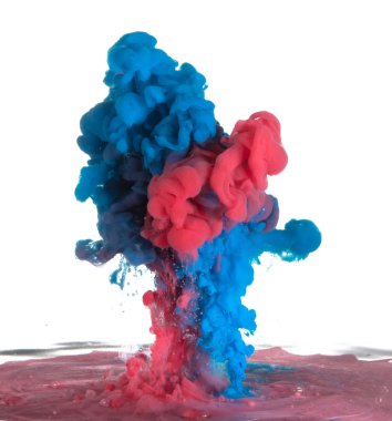 mavi ve kırmızı boya