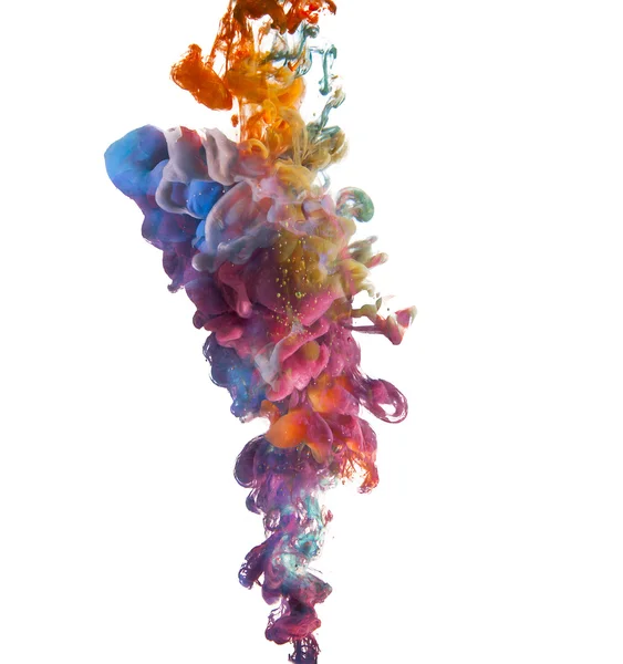 Färgglada färger i vatten — Stockfoto