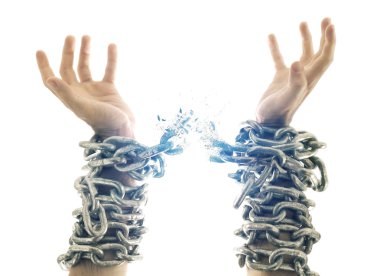 Broken chains clipart