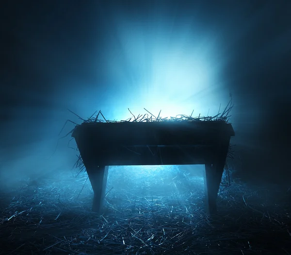 Manger at night — Stock Photo, Image