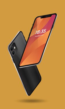 Modern Akıllı Telefon Gerçekçi Vektör Modeli