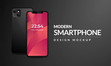 Modern Akıllı Telefon Gerçekçi Vektör Modeli