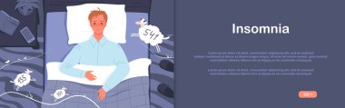 Genç adamın uykusuzluk sorunu, evde yatması, uyku bozukluğu.