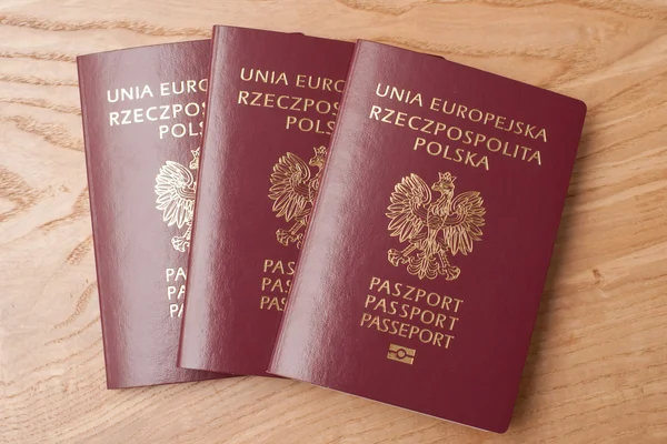 Passaportes polacos, da União Europeia Imagens Royalty-Free