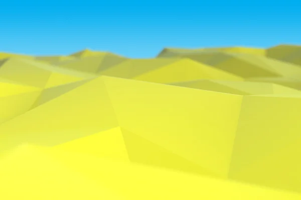 Fondo di cristallo astratto giallo con profondità di campo — Foto Stock