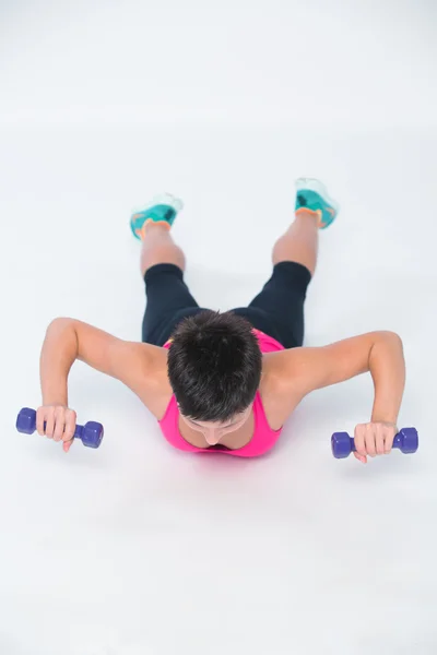 Gewichte Workout Kurzhantelübung — Stockfoto