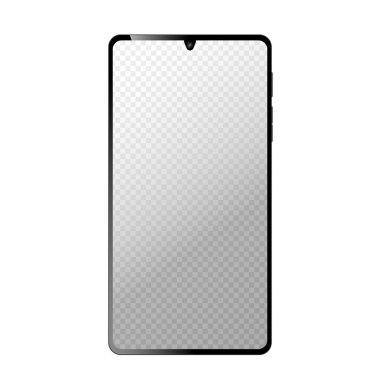 Ekranda kopyalama alanı olan parlak akıllı telefon modeli